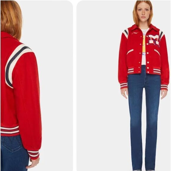 NWT MOTHER The Boyfriend Varsity Jacket Large SOLD OUT - Picture 6 of 11